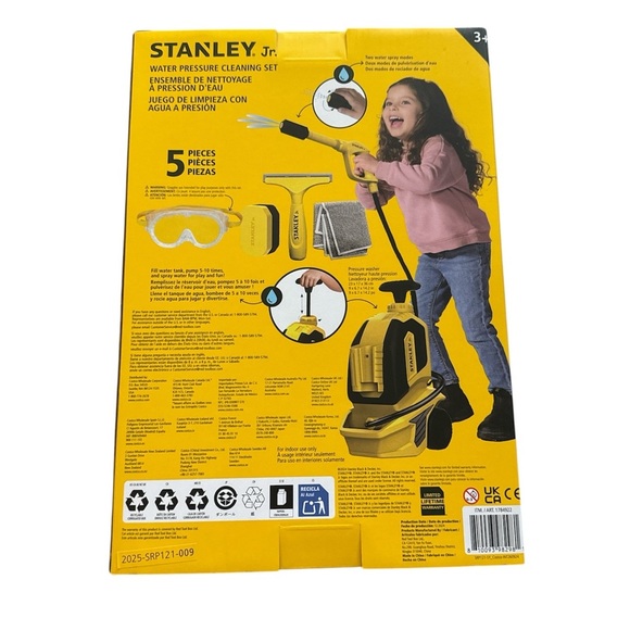 Stanley Jr. Water Pressure Cleaning Set 5 Pieces Kids Toy Ages 3+ New In Package - Picture 6 of 9